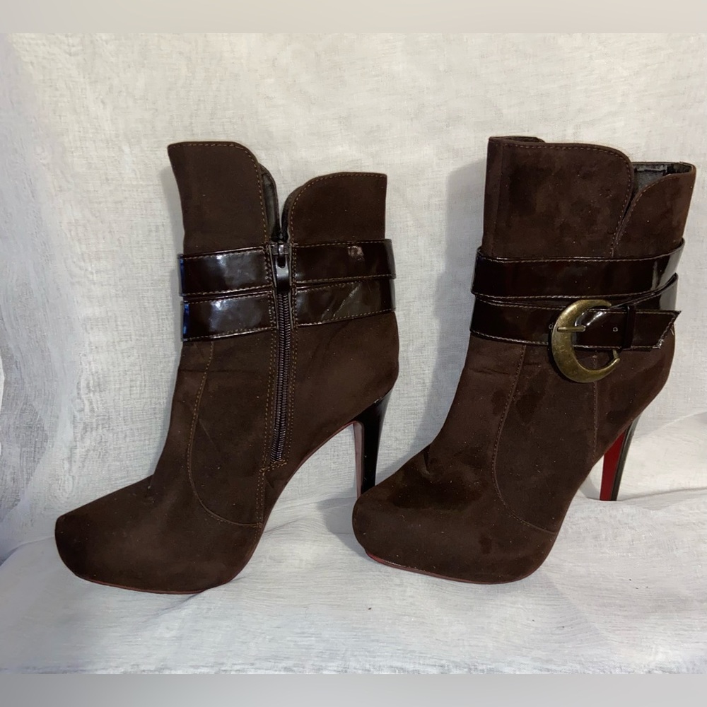 Jacobies Pisa platform Stiletto Ankle Boots -8.5